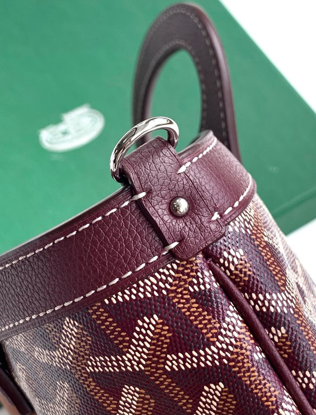 Goyard Calfskin Leather Tote Bag PM 00249 burgundy