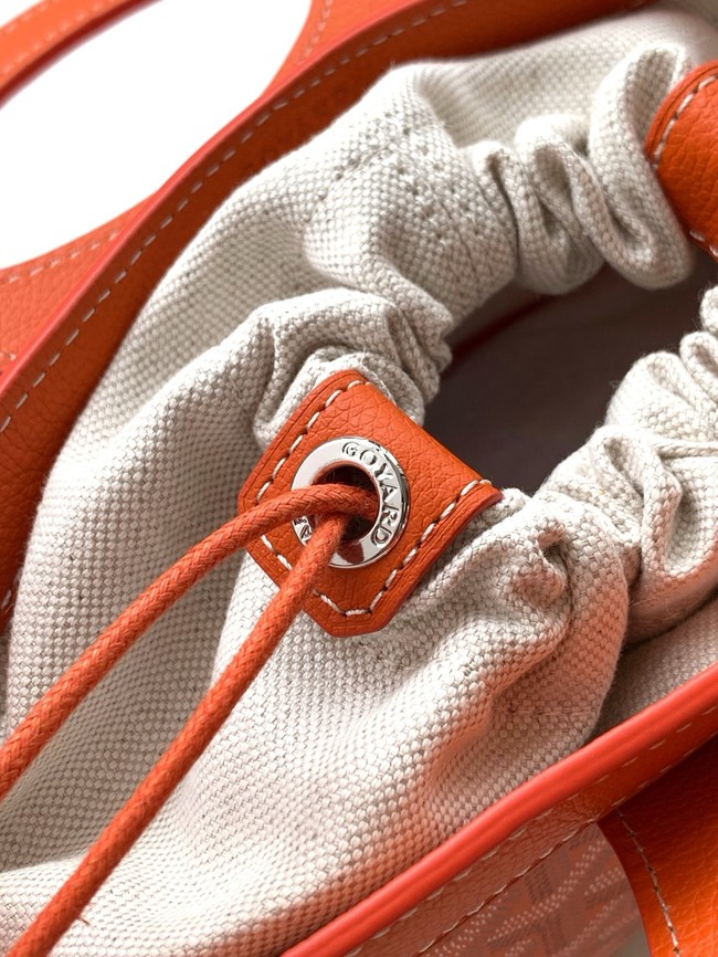 Goyard Calfskin Leather Tote Bag PM 00249 orange