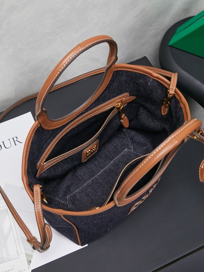 MIU MIU Leather Shoulder Bags 5GB288 Denim blue