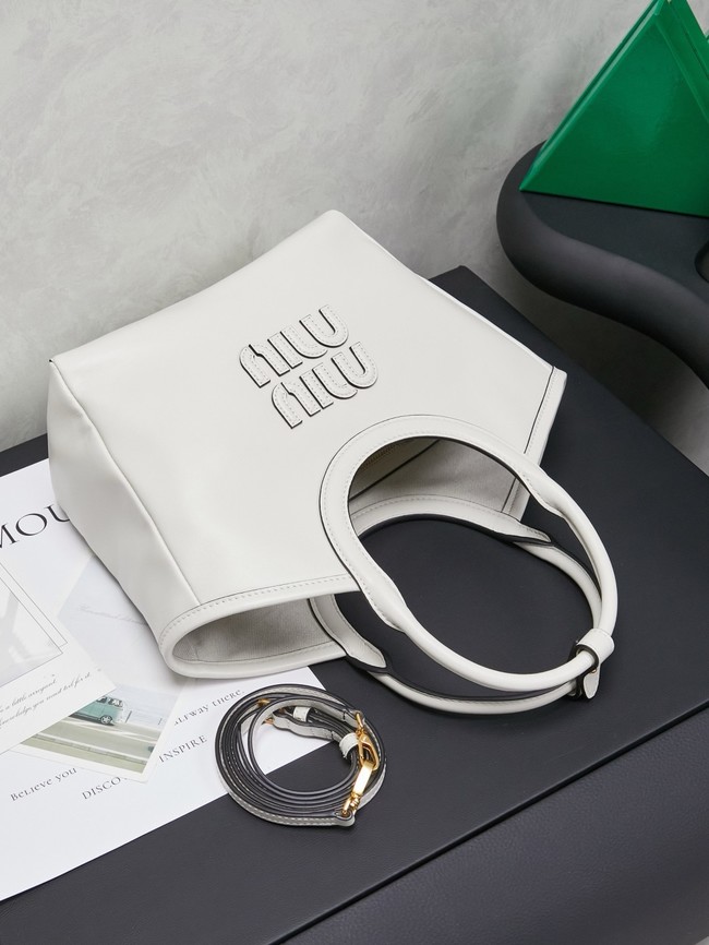 MIU MIU Leather Shoulder Bags 5GB288 white