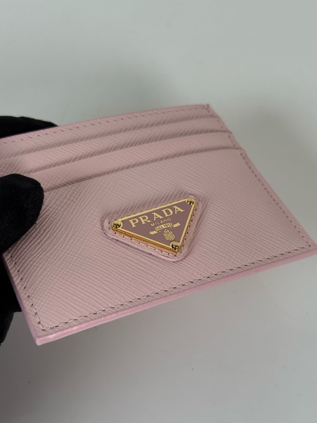 Prada Card Holder 1MC025 pink&gold