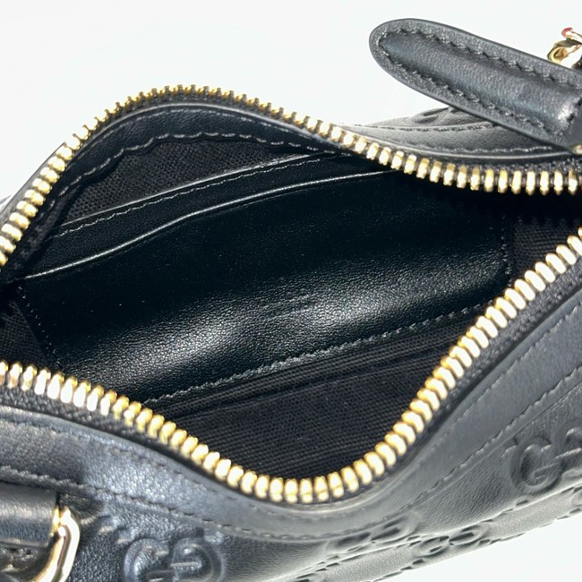 Gucci GG Emblem mini shoulder bag 847091 black