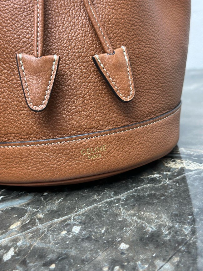 Celine TEEN CLARA BAG IN SUPPLE GRAINED CALFSKIN 121673 tan