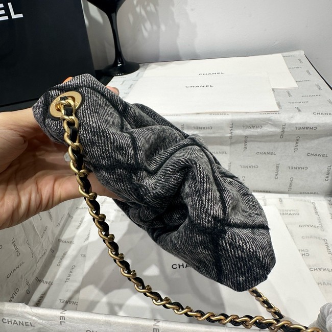 Chanel Denim Mini Bow Bag AS5849 black