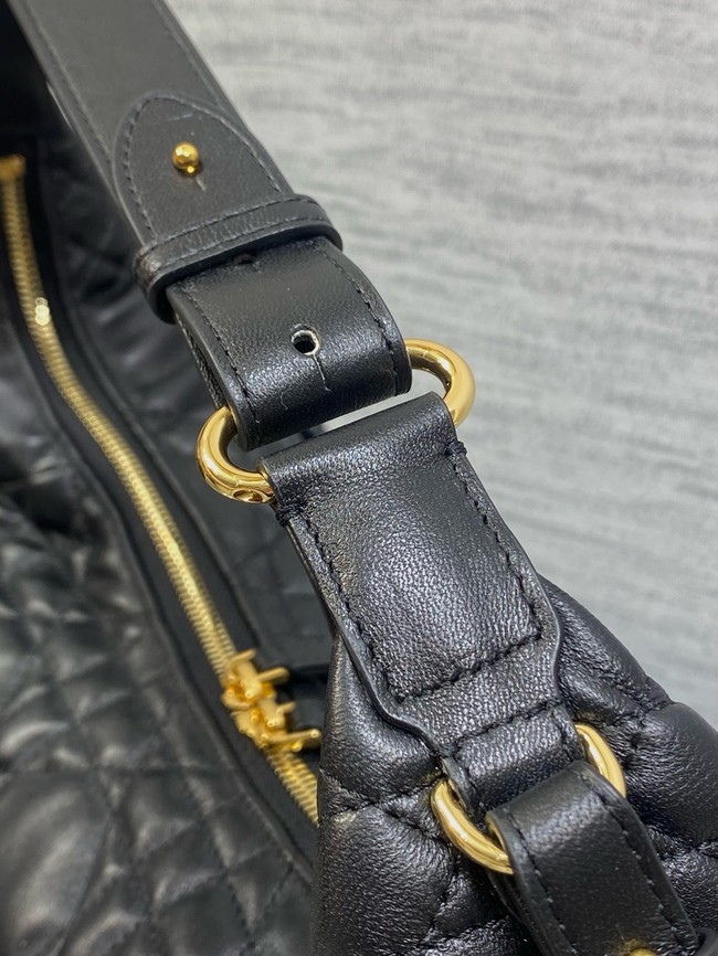 Dior Medium D-Dream Bag Macrocannage Lambskin M6323UU black