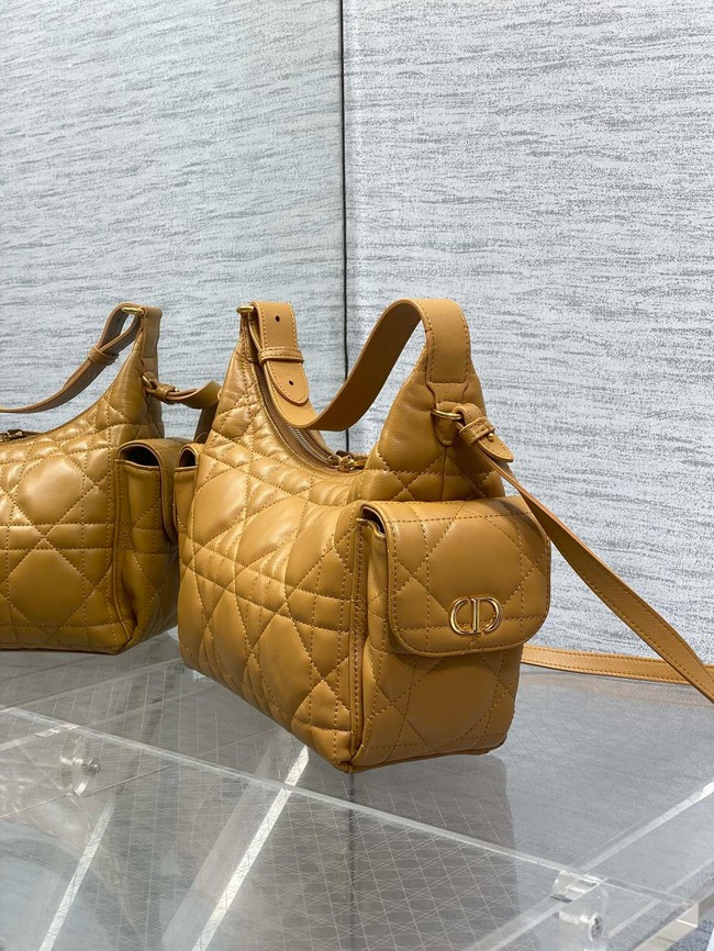 Dior Medium D-Dream Bag Macrocannage Lambskin M6323UU tan