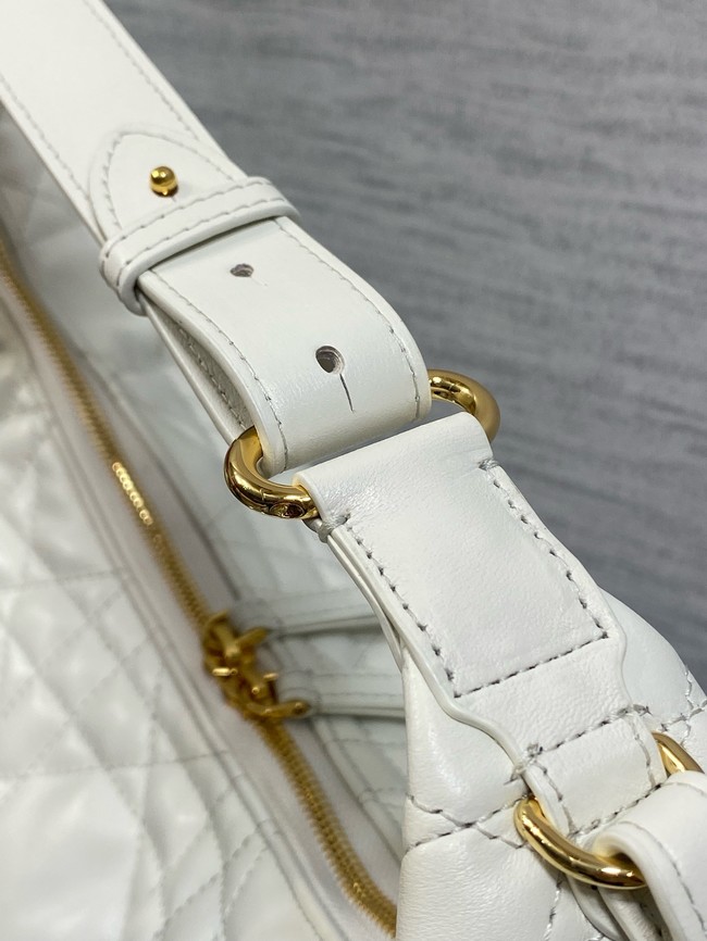 Dior Large D-Dream Bag Macrocannage Lambskin M6322 Latte