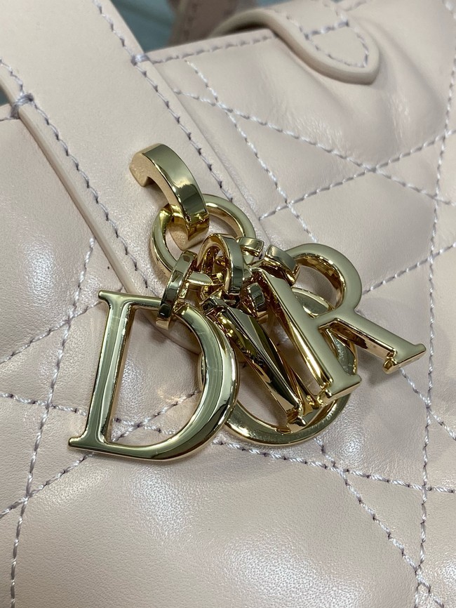 Dior Toujours Vertical Nano Tote Bag Macrocannage Calfskin S6100 pink