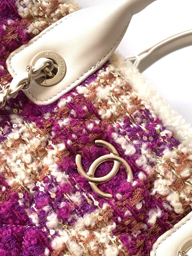CHANEL Shopping Bag AS5689 white&Purple