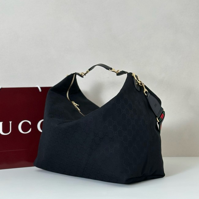 Gucci GG Supreme canvas Hobo Top Handle Bag 864485 black