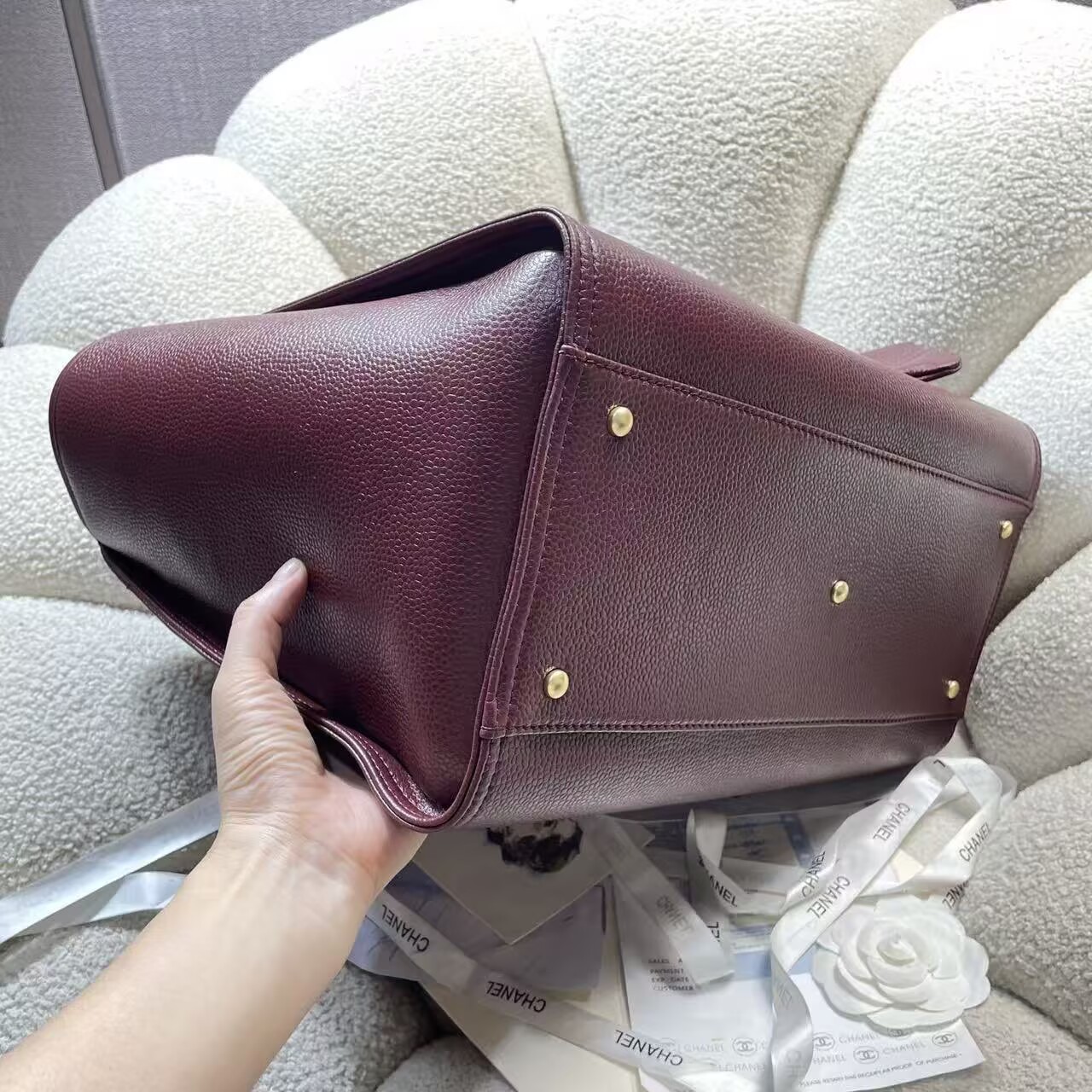 Chanel Original Leather LARGE SHOPPING BAG A66941 Wine