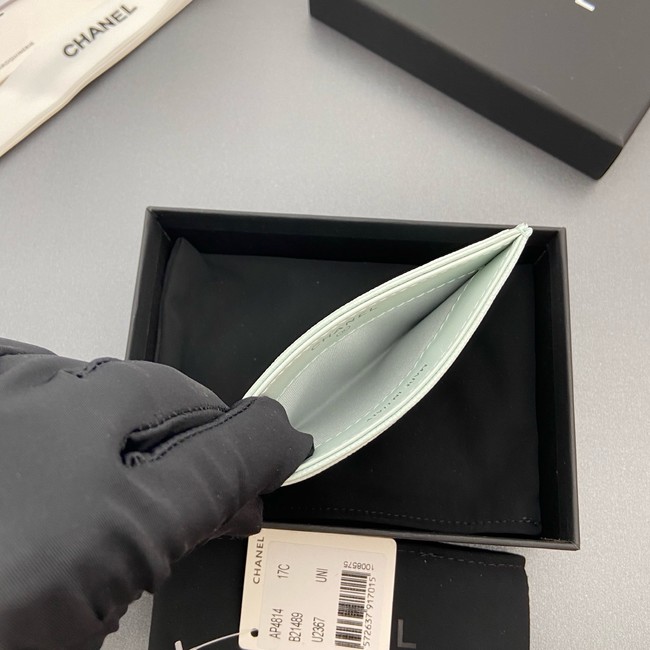 Chanel Classic Card Holder AP4814 light blue