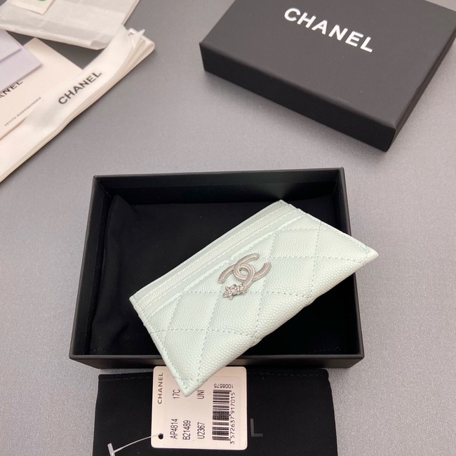 Chanel Classic Card Holder AP4814 light blue