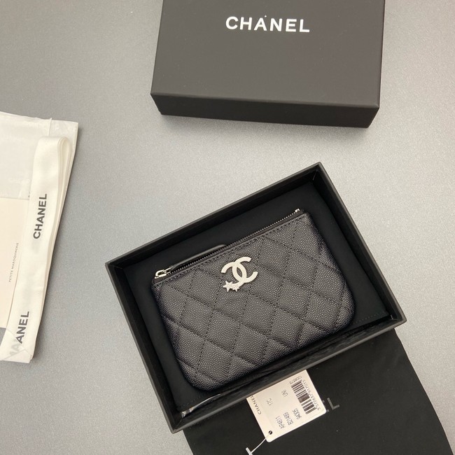 Chanel Zipped Pocket wallet S4811 black