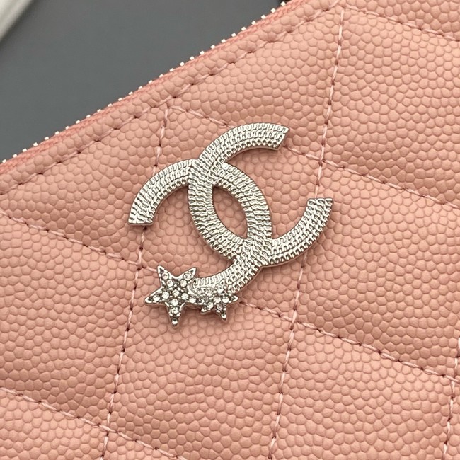 Chanel Zipped Pocket wallet S4811 pink