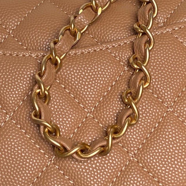 CHANEL Clutch With Chain AS2701 brown&gold Metal