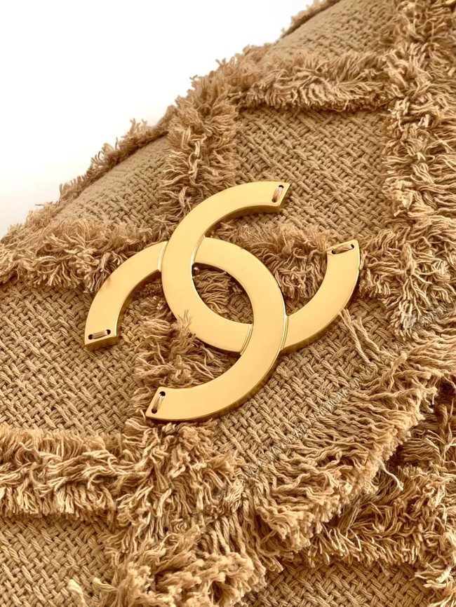 CHANEL Maxi Flapbag AS0003 Apricot