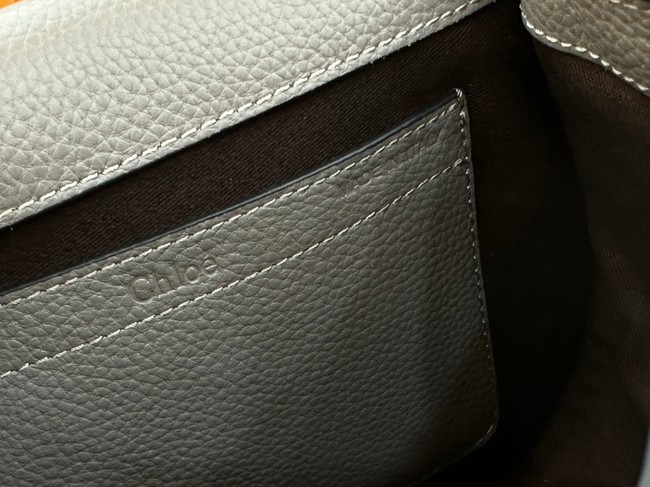 Chloe Grained Calfskin MARCIE saddle bag 31054 dark gray