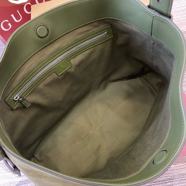 Gucci Beatrix medium tote bag suede 850926 green