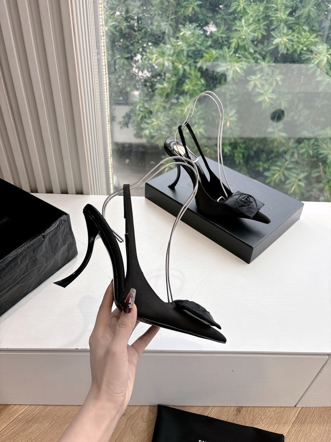 YSL AMALIA slingback pumps in satin crepe 21025-3