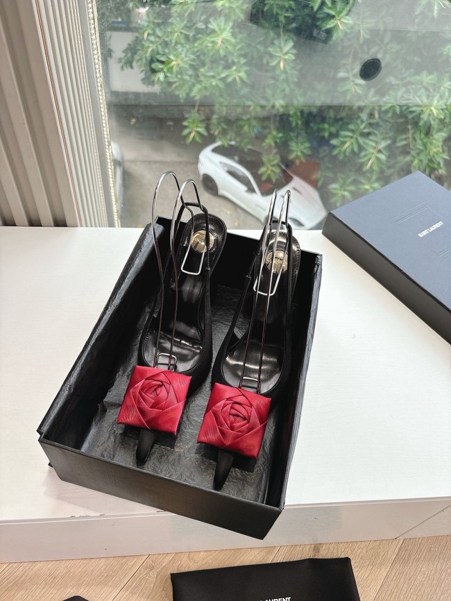 YSL AMALIA slingback pumps in satin crepe 21025-7