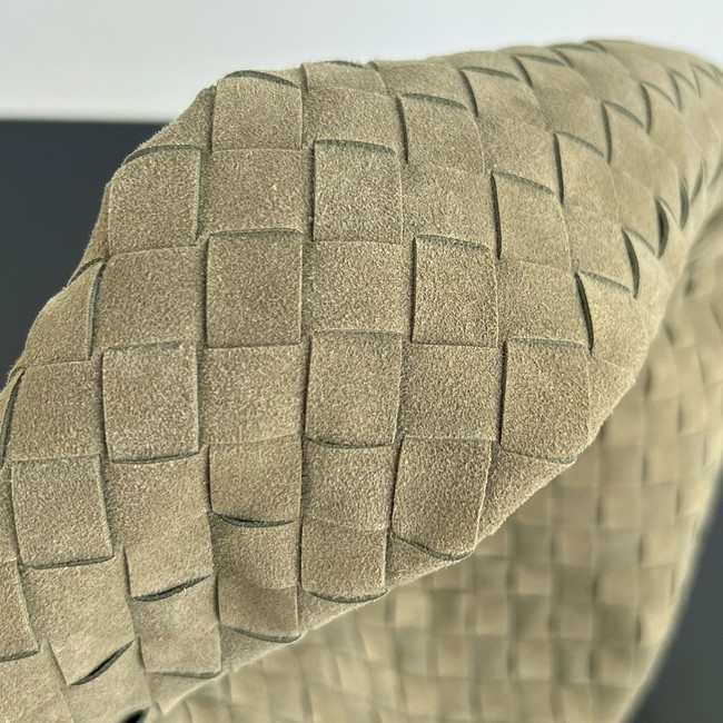 Bottega Veneta Hop calf leather Suede 796262 light gray