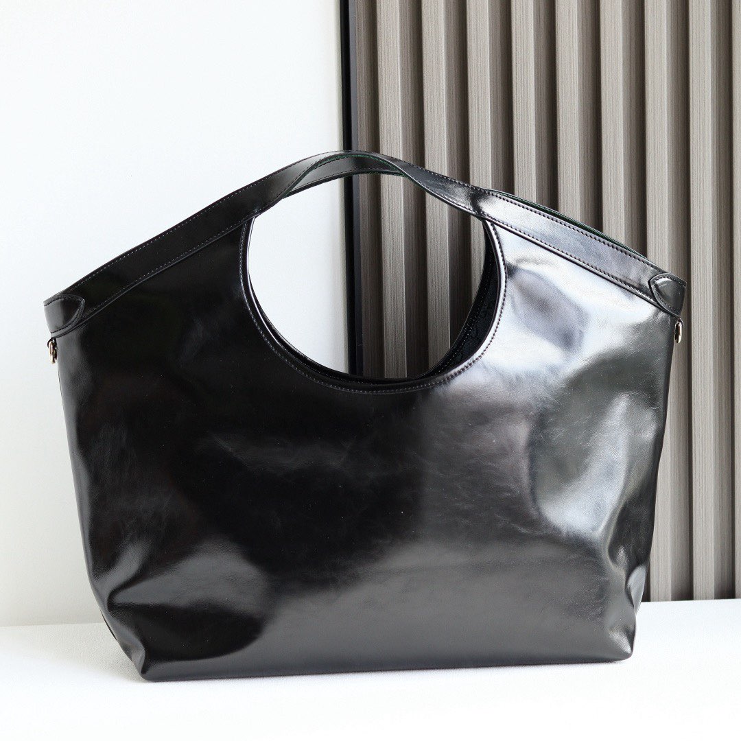 Gucci Giglio Original Oiled Leather large tote GG bag 853971 Black