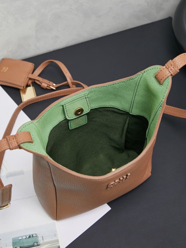 MIUMIU leather Shoulder Bag 5BE098 brown