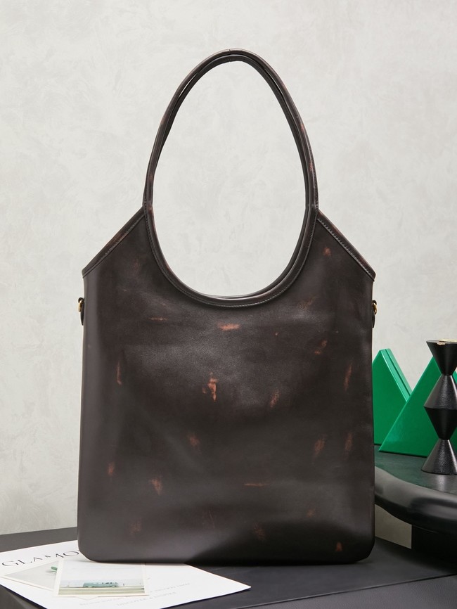 MIUMIU IVY leather handbag 5GB231 brown