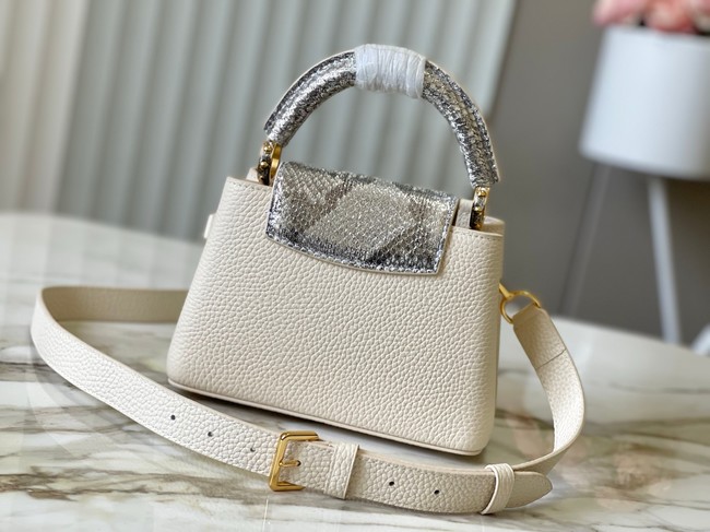 Louis Vuitton Capucines Mini M89369 Cream&gold Snake skin