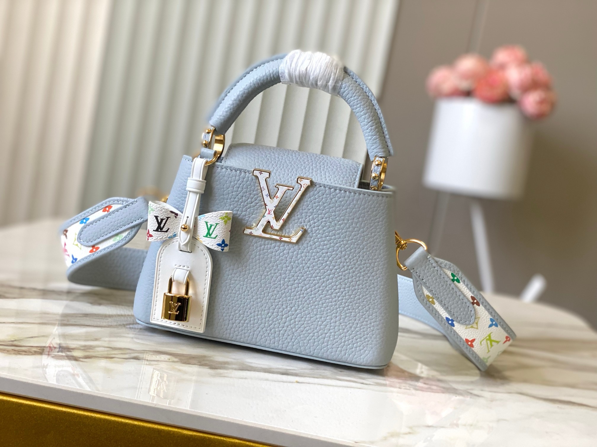 Louis Vuitton NEW LV x TM Capucines MINI M27639 Olympic Blue