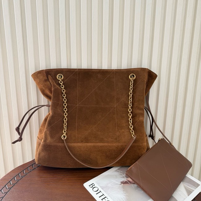SAINT LAURENT JAMIE SHOPPING IN SUEDE 809824 brown