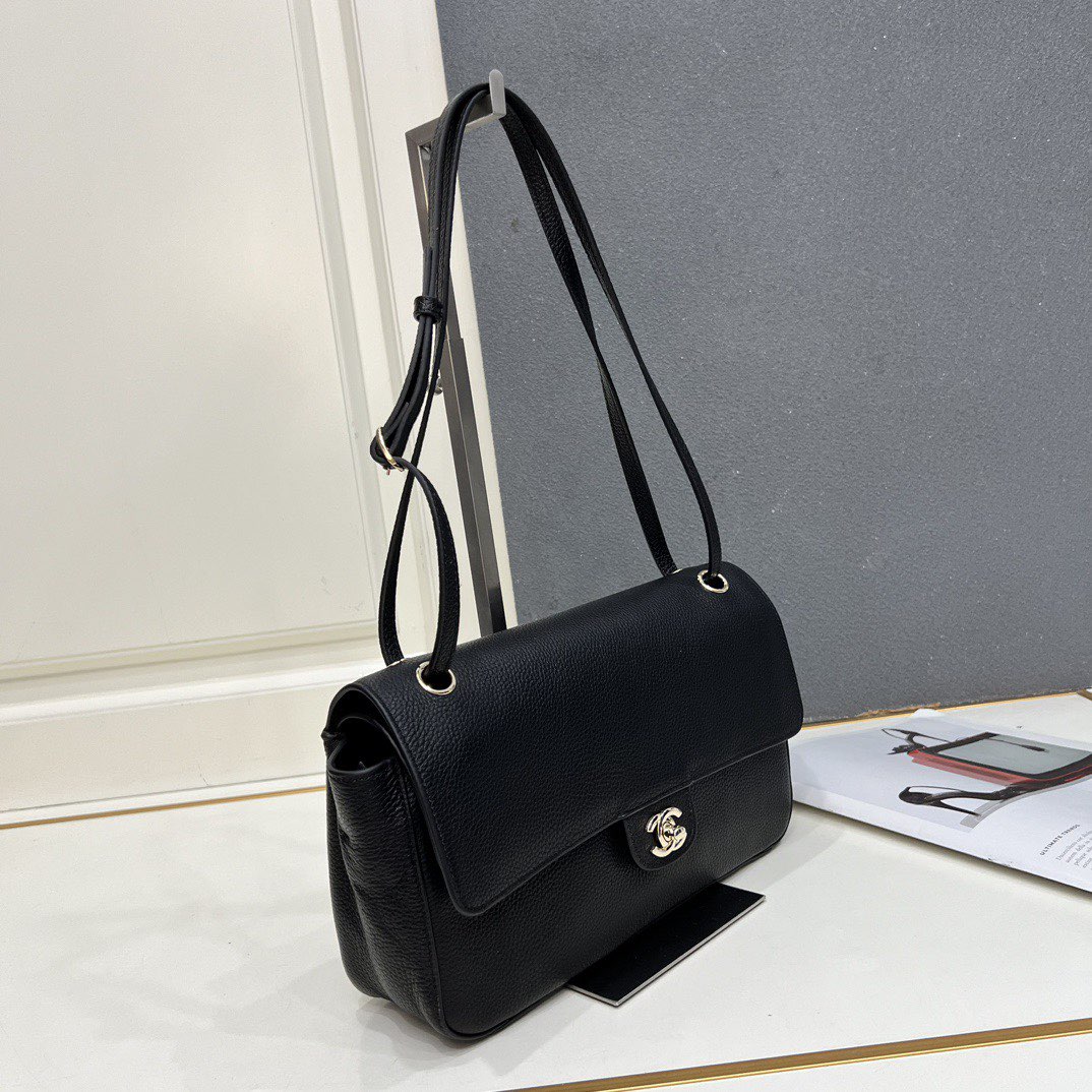 Chanel 26SS Original Leather Tote Shopping Bag 1A013 Black