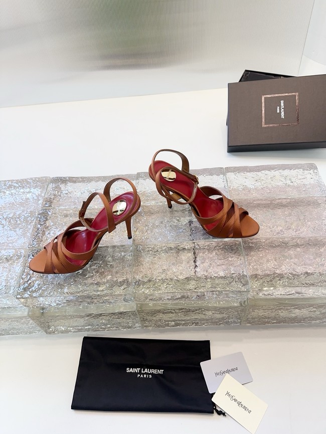 Saint Laurent CHANDELLE sandals in satin crepe 21047-3