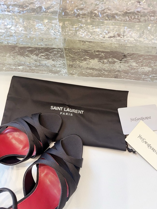 Saint Laurent CHANDELLE sandals in satin crepe Heel 10.5CM 21047-4