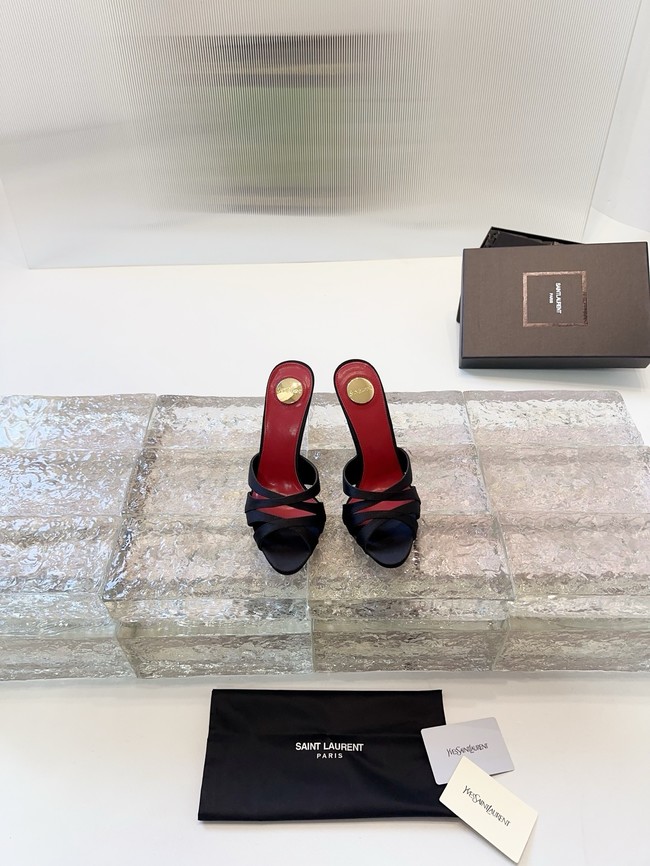 Saint Laurent CHANDELLE sandals in satin crepe Heel 10.5CM 21048-1
