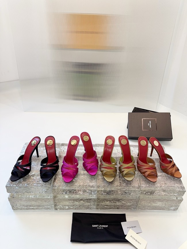 Saint Laurent CHANDELLE sandals in satin crepe Heel 10.5CM 21048-1