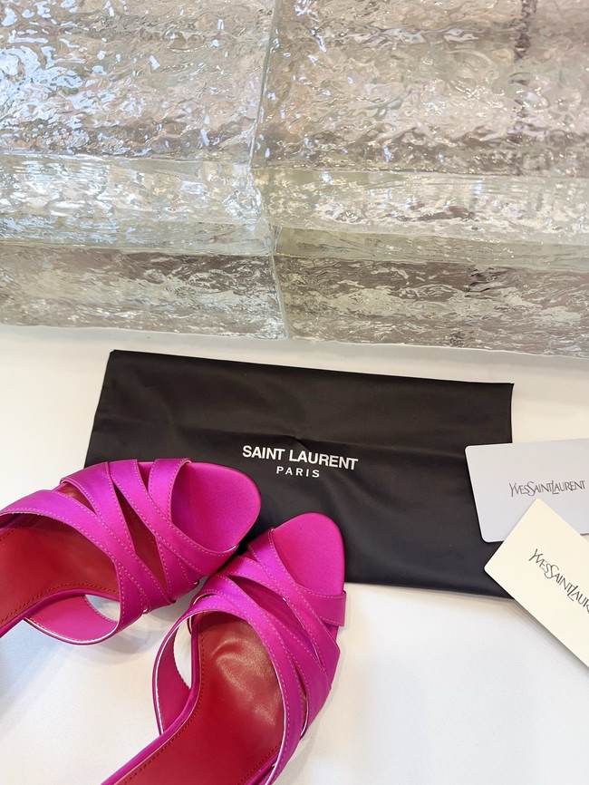 Saint Laurent CHANDELLE sandals in satin crepe Heel 10.5CM 21048-2