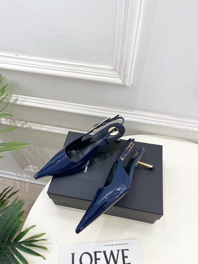 Saint Laurent JEANNE slingback pumps leather 21051-2