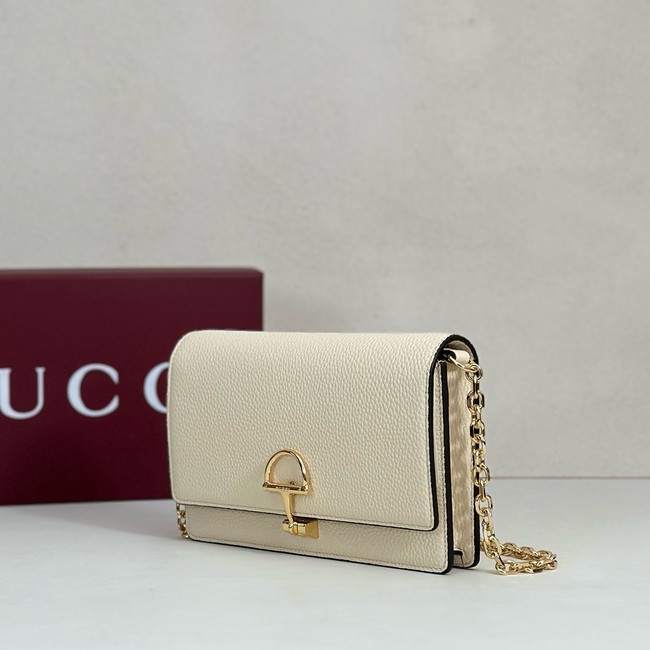 Gucci Half Horsebit wallet on chain 855654 Cream