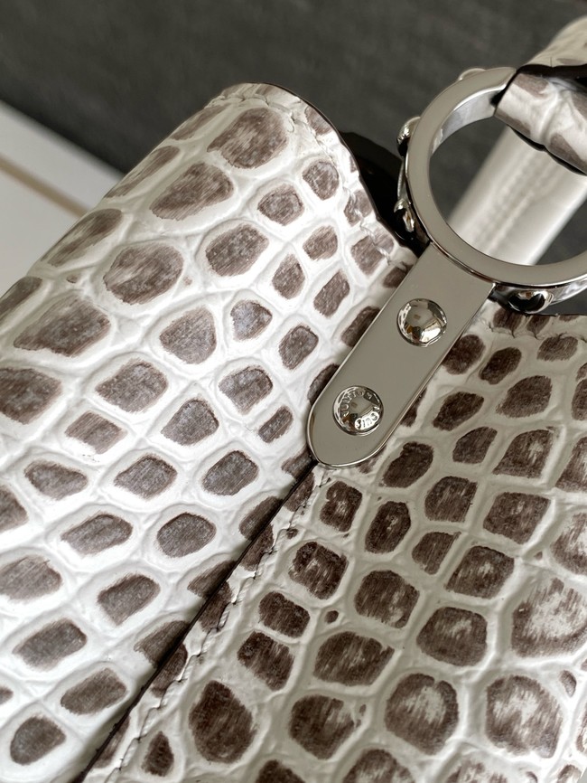 Louis Vuitton Capucines MINI M84713 light gray&crystal