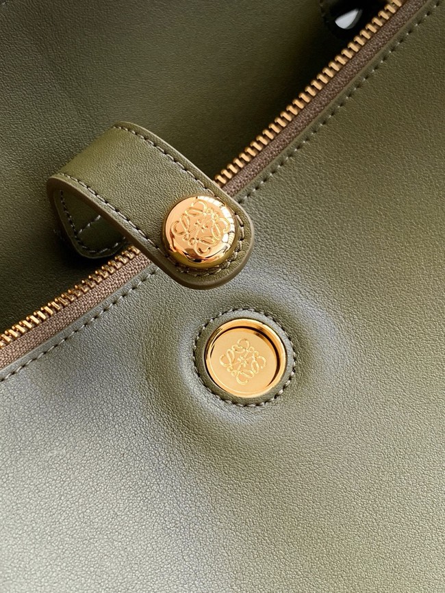 Loewe Large soft calfskin leather Madrid bag 9148 green