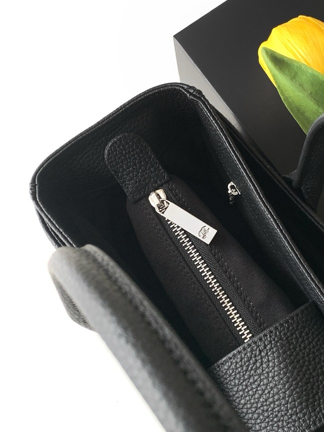 CHANEL Medium Tote Bag AS2156 black&Silver-Tone Metal