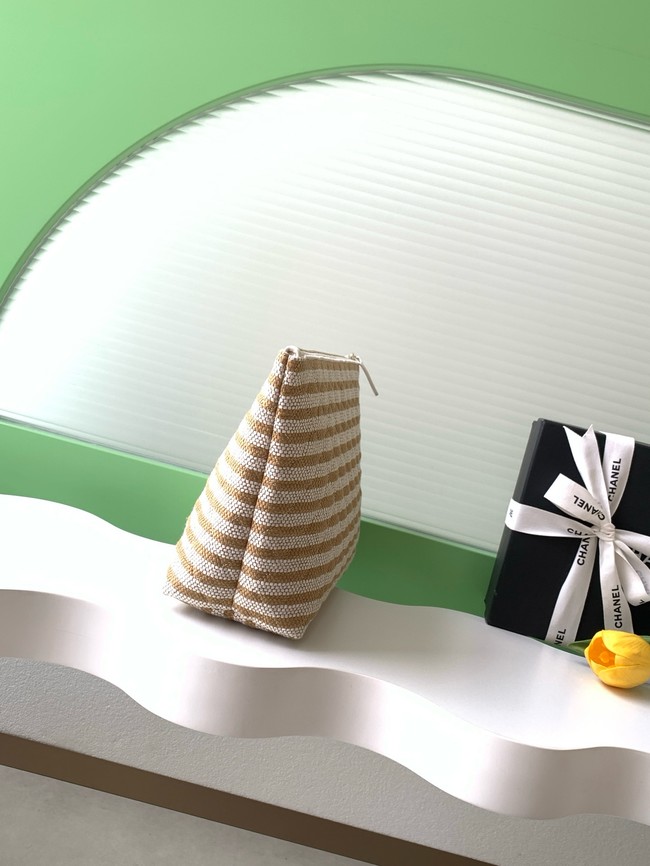 CHANEL Zipped Case AS4988 Dark Beige