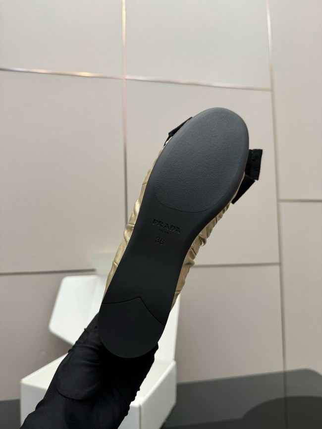 Prada Mordore nappa leather ballerinas with bow 55723-3