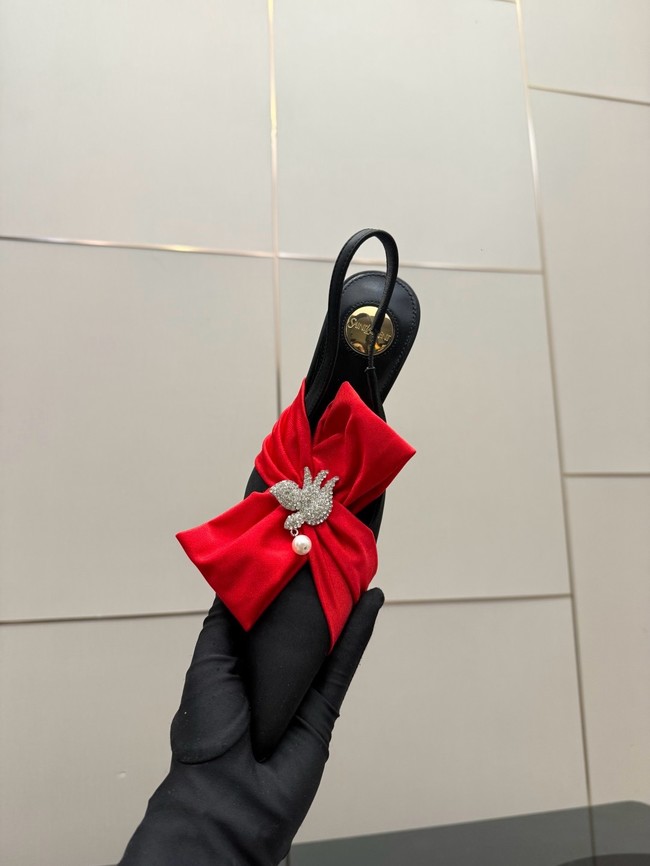 Saint Laurent AMALIA slingback pumps in satin crepe Heel 10.5CM 55726-14