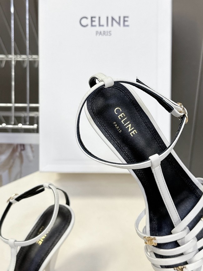 CELINE CAGE STRAPPY SANDAL IN LAMINATED LAMBSKIN 36657-2