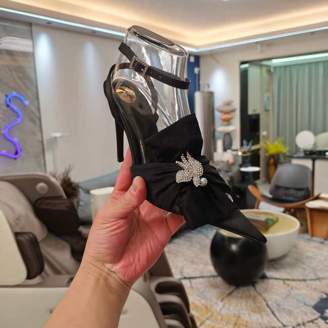 Saint Laurent AMALIA slingback pumps in satin crepe Heel 10.5CM 35964-11