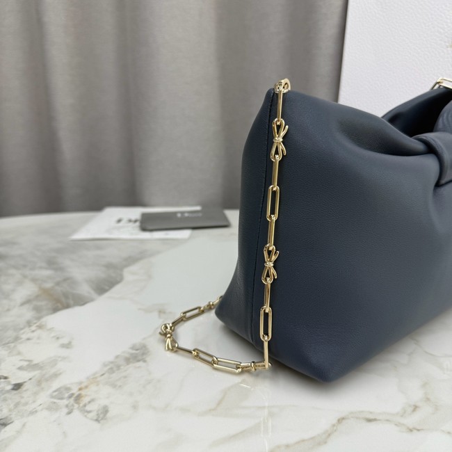 Small Dior Bow Bag Lambskin M0715O dark blue