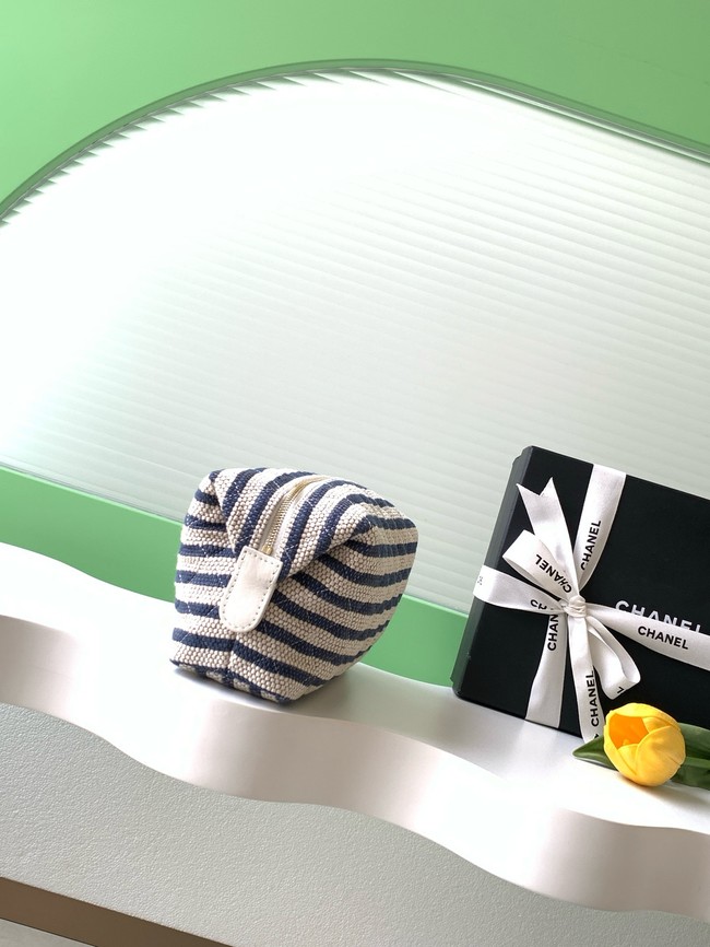 CHANEL Zipped Case AP4990 blue